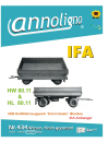 IFA VEB Fahrzeugwerk Ernst Grube Werdau Anhänger Typen HW & HL 80.11 Bild Bedienungsanleitung & Wartungsanleitung - annoligno 434